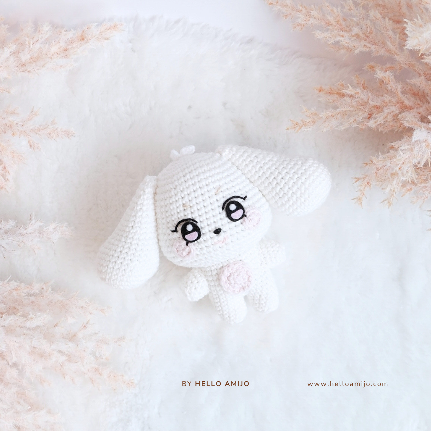 White Puppy Amigurumi Crochet Pattern PDF