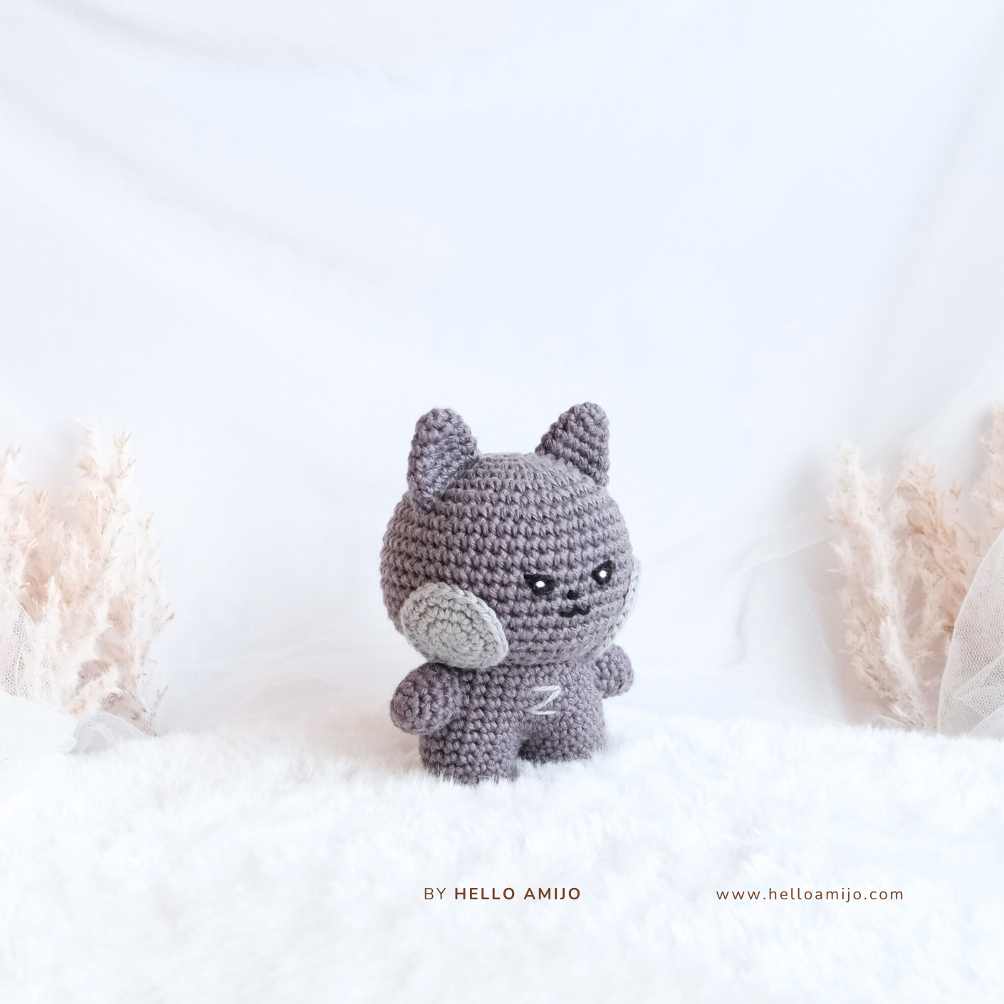 Chubby Black Cat Amigurumi Crochet Pattern PDF