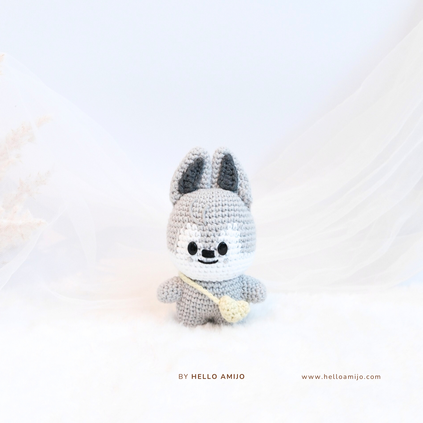 Grey Woofie Amigurumi Crochet Pattern PDF
