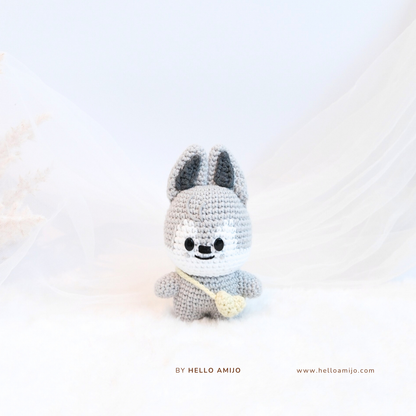 Grey Woofie Amigurumi Crochet Pattern PDF