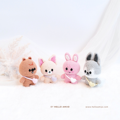 Bundle 8 in 1 Mini Amigurumi Crochet Pattern