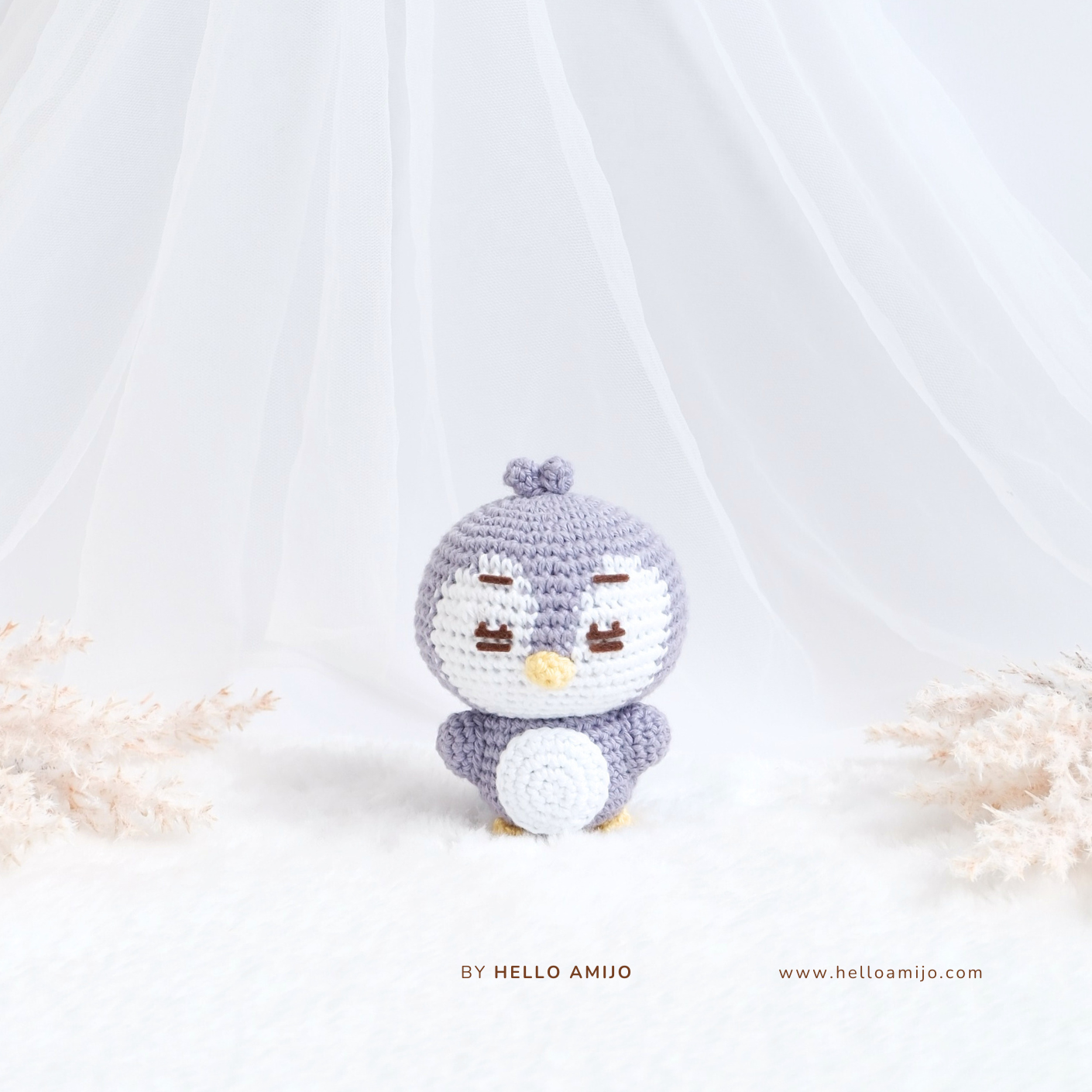 Purple Penguin Amigurumi Crochet Pattern PDF