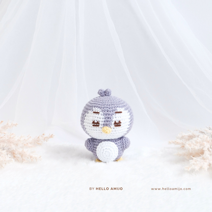Purple Penguin Amigurumi Crochet Pattern PDF