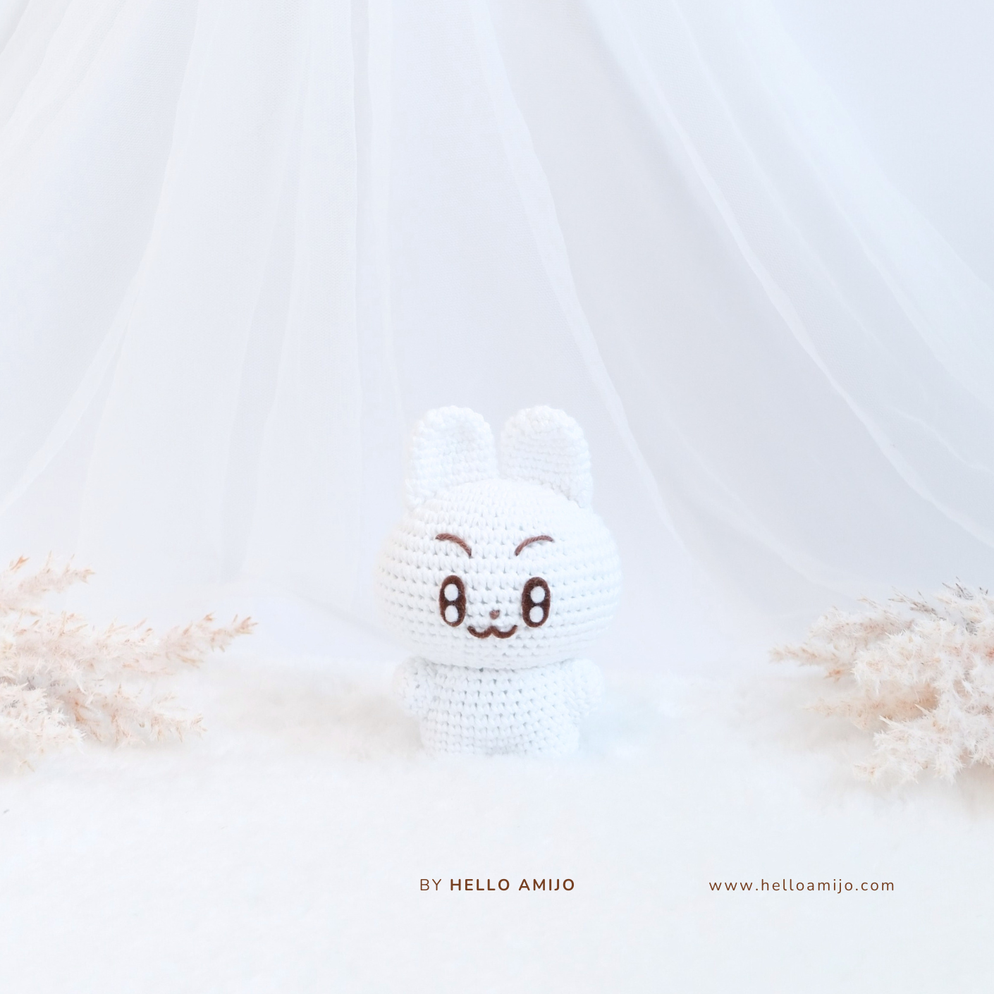 White Bunny Amigurumi Crochet Pattern PDF