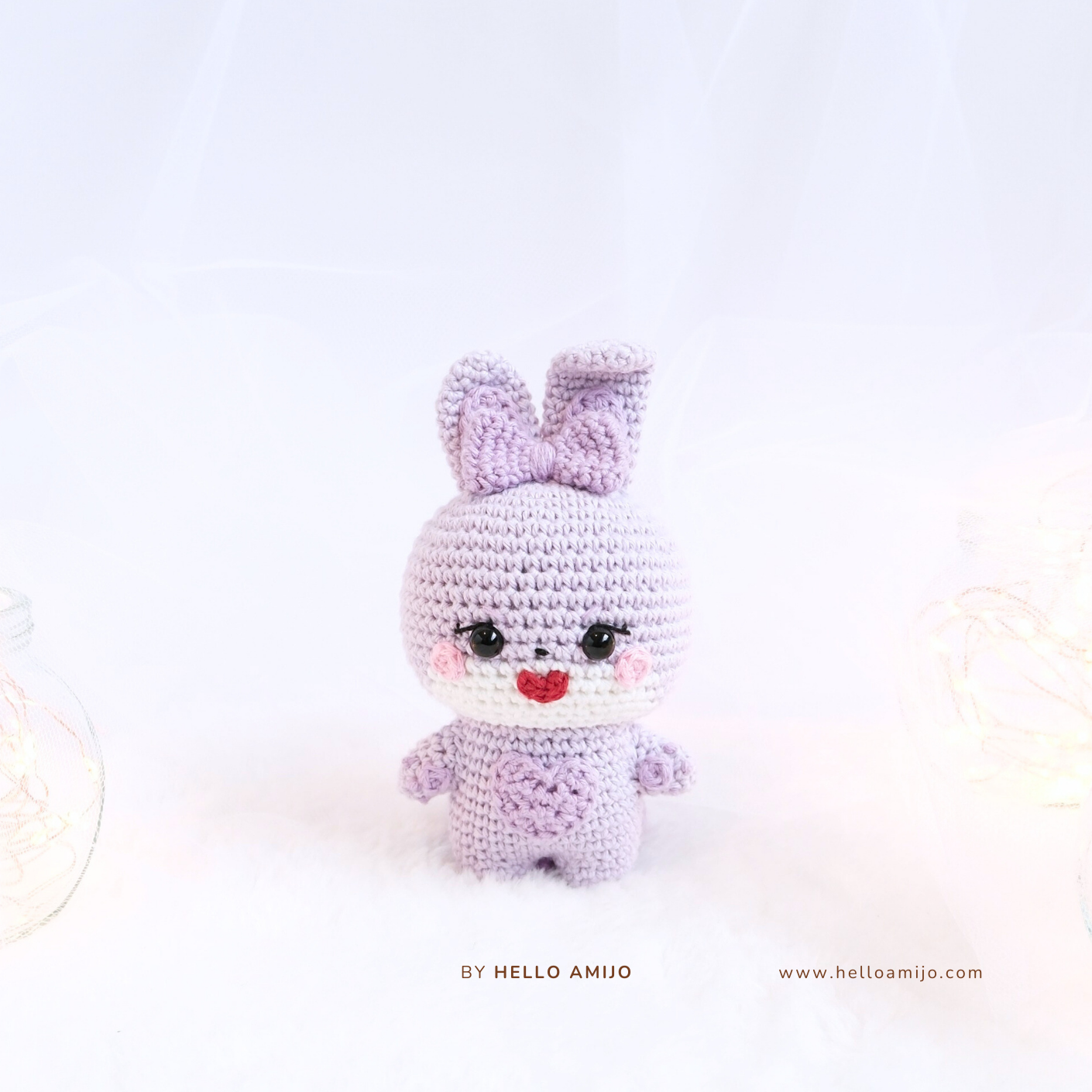 Lilac Bunny Amigurumi Crochet Pattern PDF