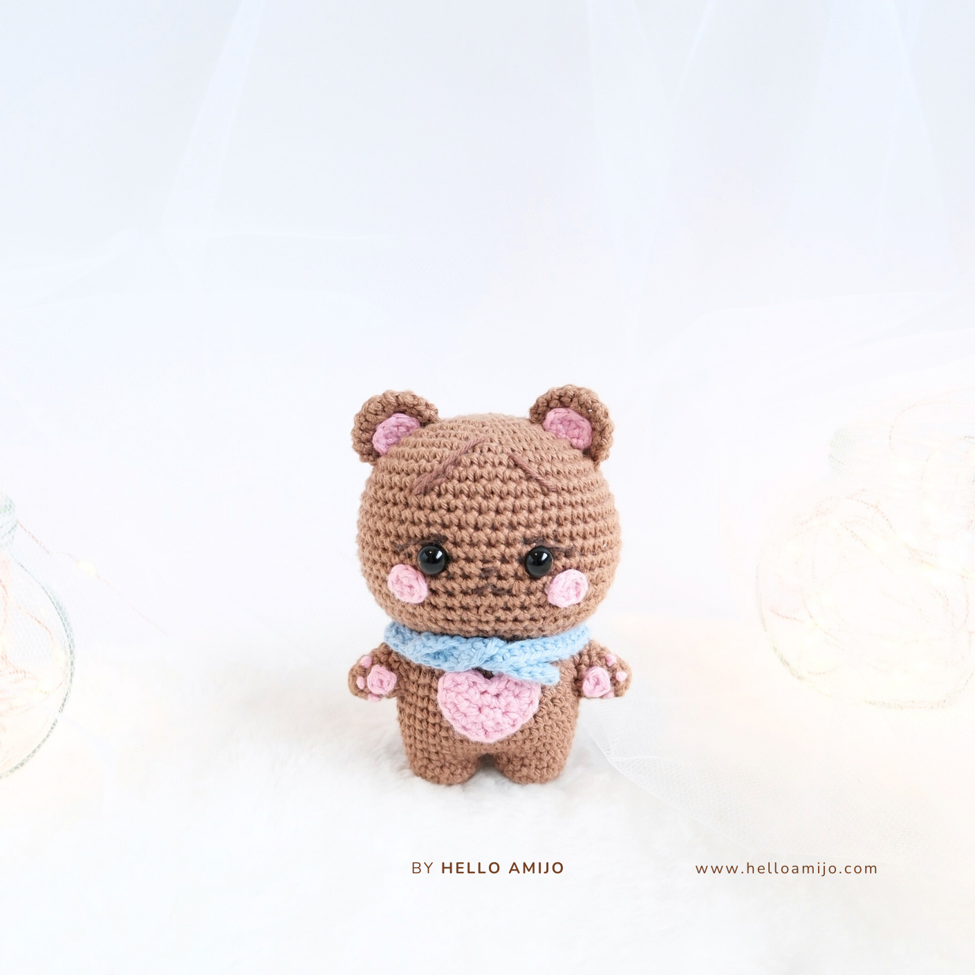 Blushing Bear Amigurumi Crochet Pattern PDF