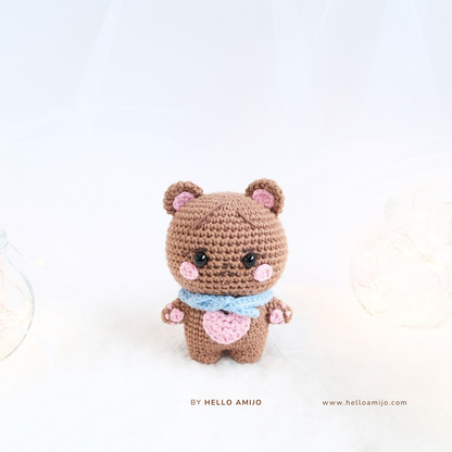 Blushing Bear Amigurumi Crochet Pattern PDF