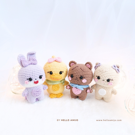 Bundle 4 in 1 Amigurumi Crochet Pattern