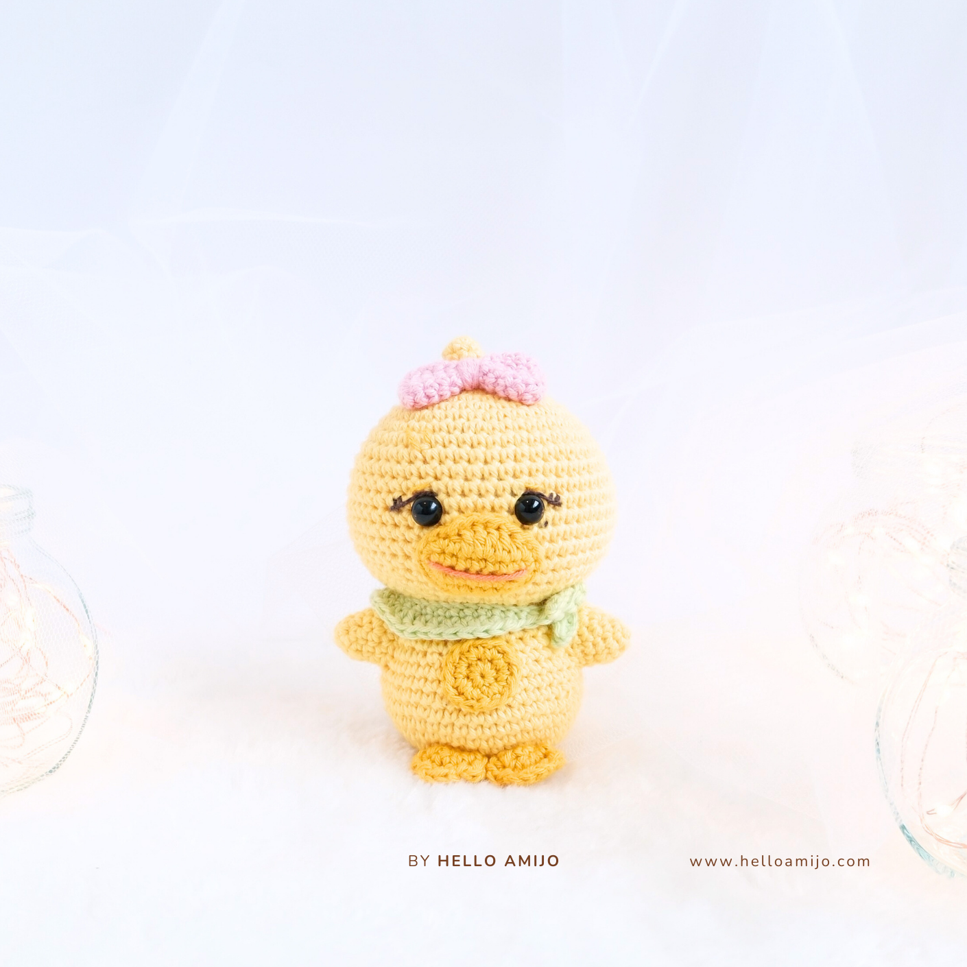 Girly Duck Amigurumi Crochet Pattern PDF