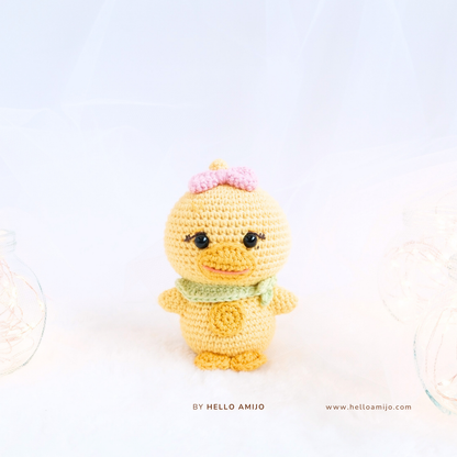 Girly Duck Amigurumi Crochet Pattern PDF