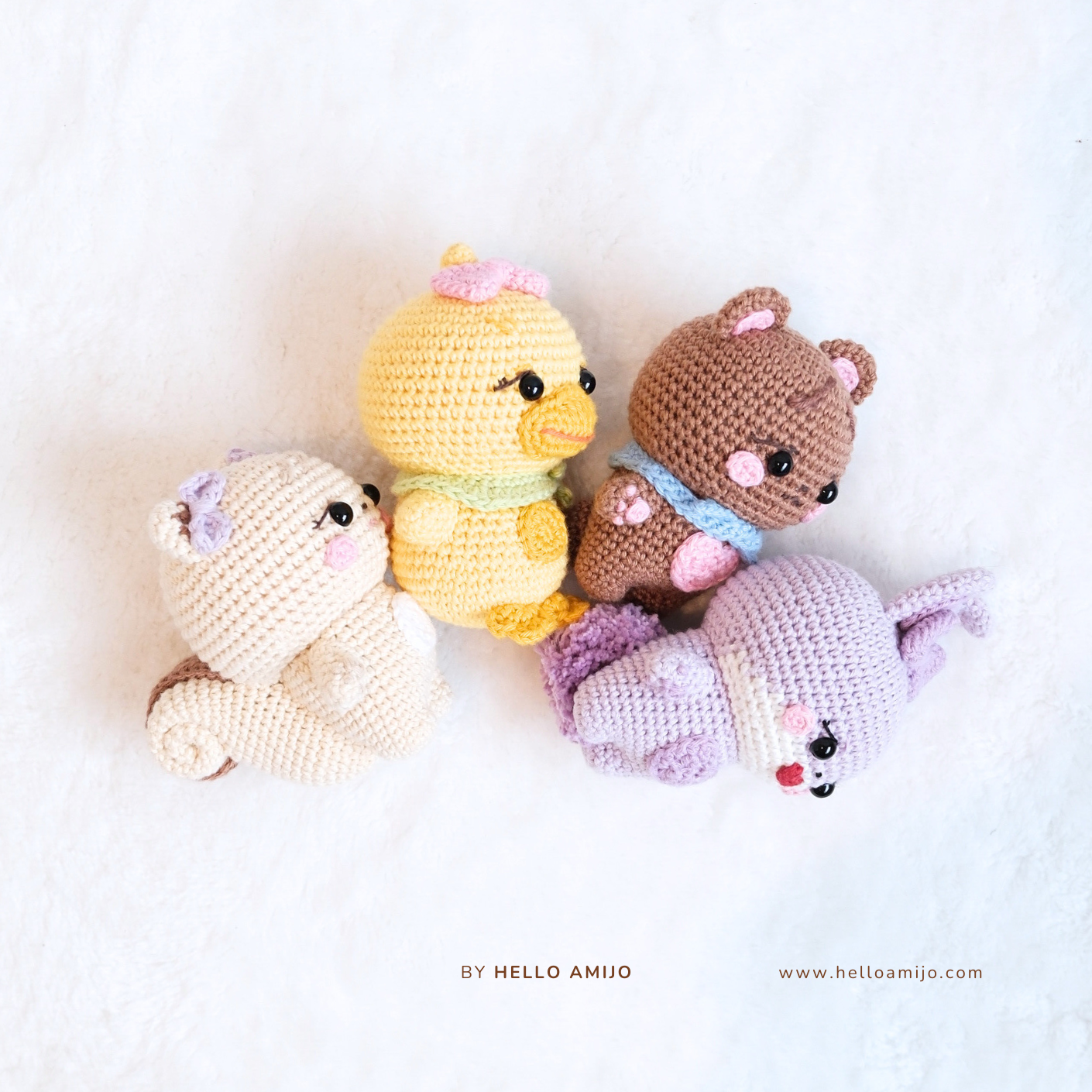 Bundle 4 in 1 Amigurumi Crochet Pattern