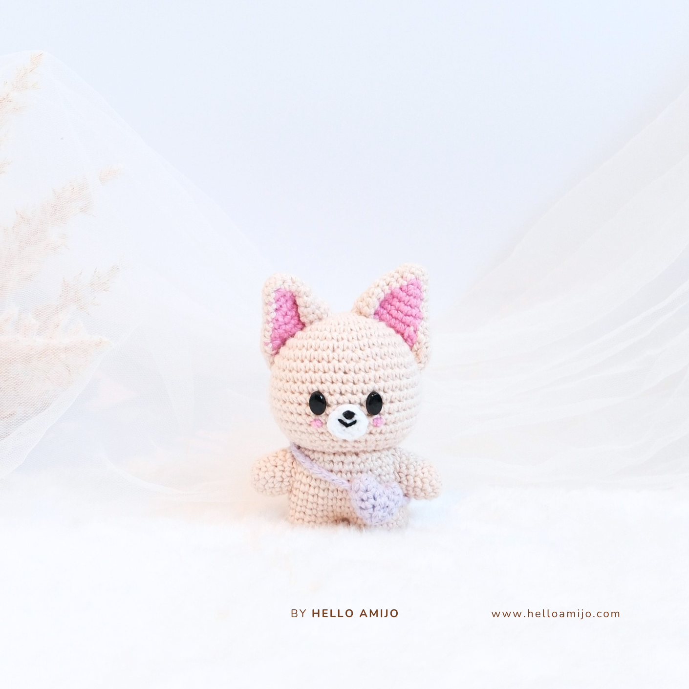 Cream Foxy Amigurumi Crochet Pattern PDF