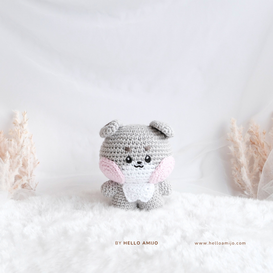 Chubby Bulldog Amigurumi Crochet Pattern PDF